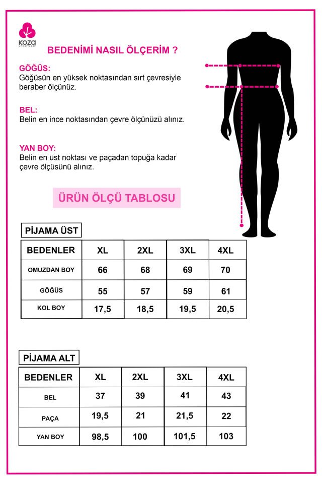 Kadın Viskon V Yaka Kısa Kollu Curve Pijama Takımı 3XL - Siyah
