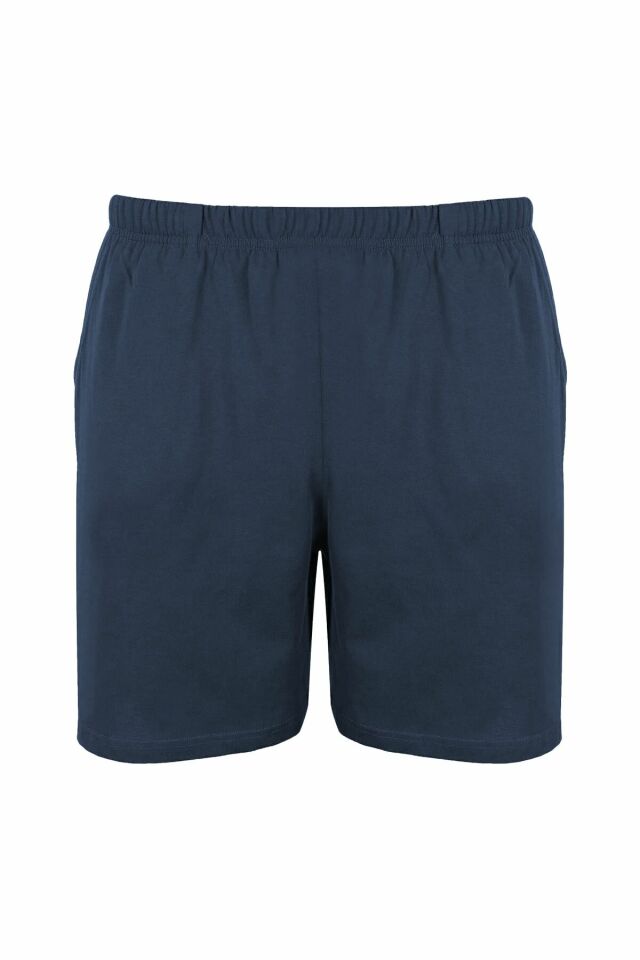 Erkek Double Yaka Şortlu Pijama Takımı KO6304TS-2 İndigo - XL