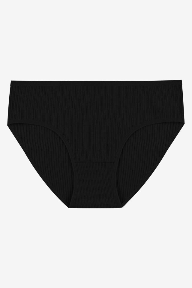 Kadın 3'lü Geniş Kenarlı Ajur Kaşkorse Bato Siyah - Ten - Somon - 3XL