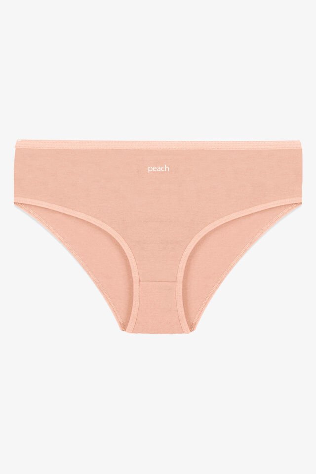 Kadın 7'li Curve Pamuklu Likralı Bato Külot Kahverengi -  Ekru - 4XL