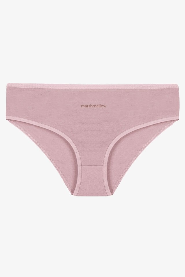 Kadın 7'li Curve Pamuklu Likralı Bato Külot Kahverengi -  Ekru - 4XL