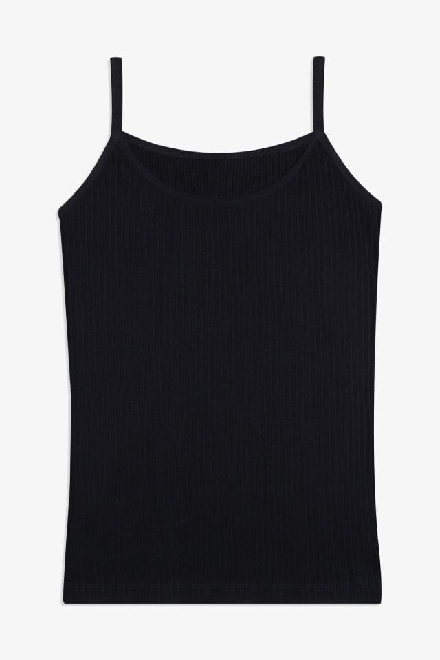 Kadın Ajur Kaşkorse İp Askılı Atlet 5167-1Siyah - 2XL