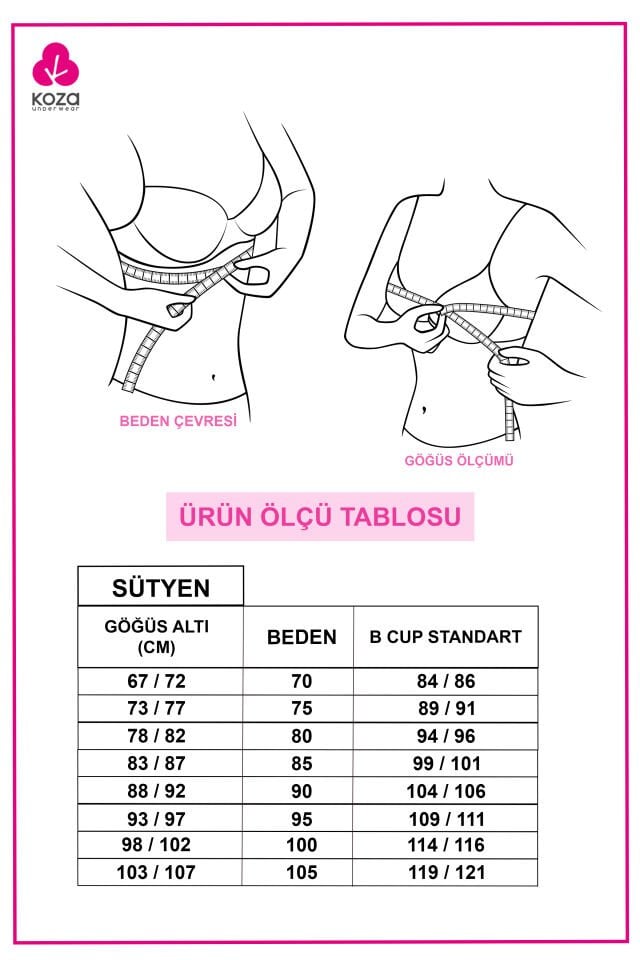 Kadın Fitilli Düğme Detaylı Büstiyer 75 - Pastel
