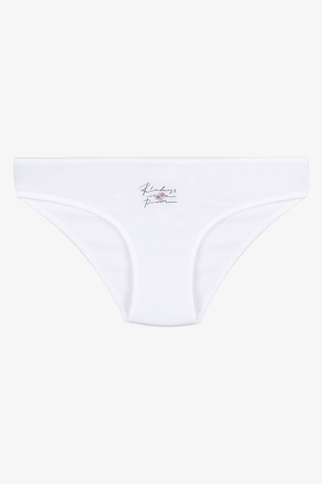 Kadın 5'li Pamuklu Likralı Külot Bej - L -XL