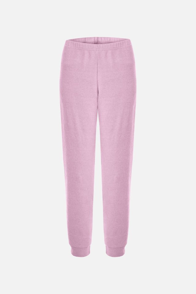 Kadın Soft Touch Kol ve Paça Bant Detaylı Pembe Renk Pijama Takımı S - Pembe