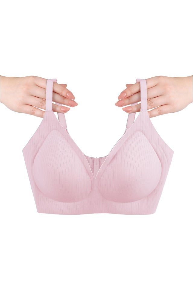 Balensiz Görünmez Fitilli Kaşkorse Çıkarılabilir Pedli Dikişsiz Sütyen 80B - Gül Kurusu