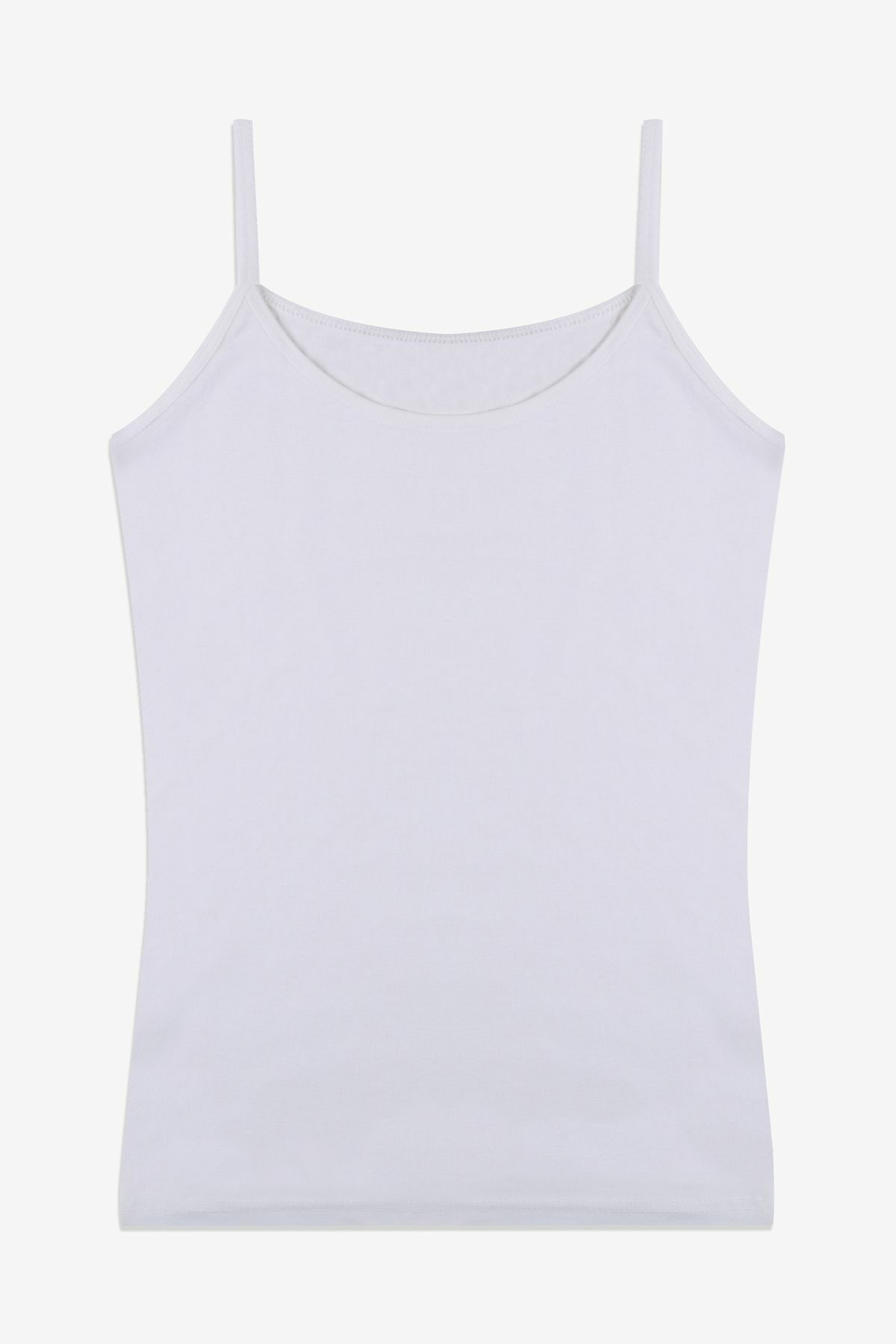 Kadın Pamuklu Likralı Basic Atlet 5163-7ekru - L/XL