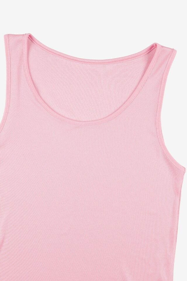 Kadın Kaşkorse Kalın Askılı Şortlu Takım KO7205TS-1 Pembe - M