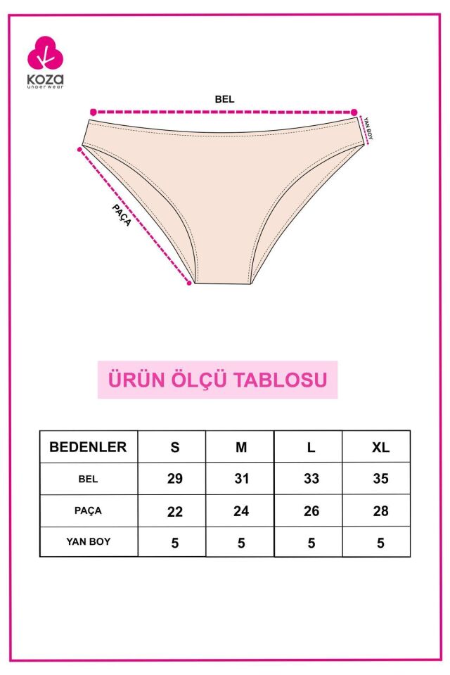 Kadın 7'li Likralı Külot Siyah - S
