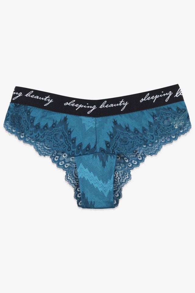 Kadın 4'lü Yazılı Lastikli Dantelli Fantezi Külot siyah-bordo-petrol-glkurusu - M