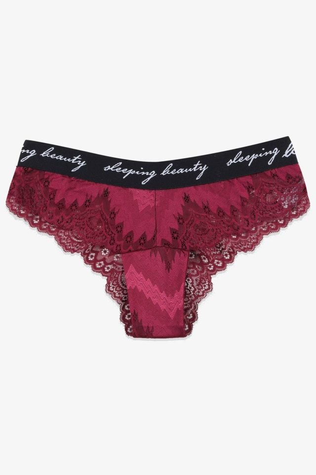 Kadın 4'lü Yazılı Lastikli Dantelli Fantezi Külot siyah-bordo-petrol-glkurusu - M