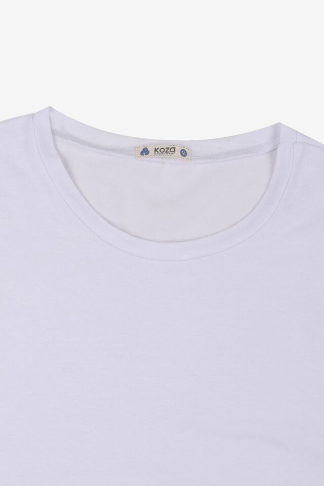 Erkek 2'li Basic Likralı T-Shirt Beyaz - XL