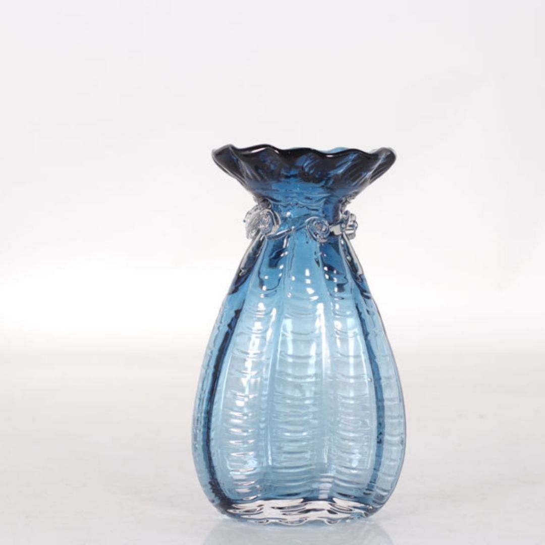 Blue Pouch Large Glass Vase