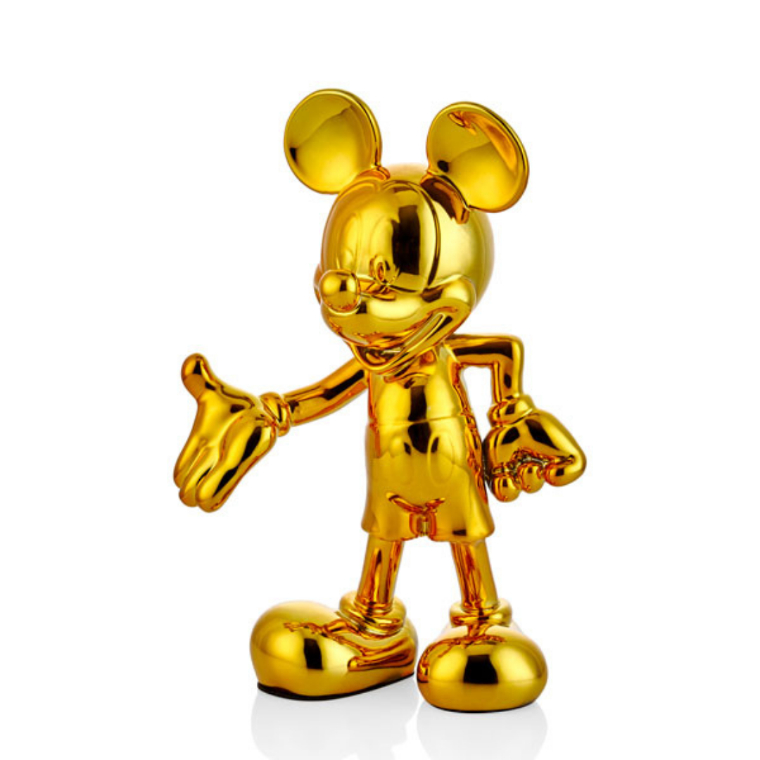 Mickey Mouse Gold Dekoratif Heykel