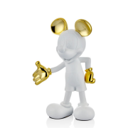 Mickey Mouse White Gold Dekoratif Heykel