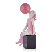 Balloon Girl Pink Dekoratif Heykel