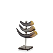 Natural Horn 3'lü Yatay Boynuz Dekor