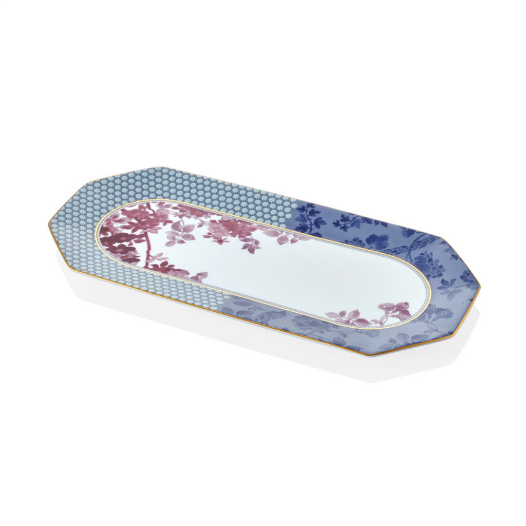 Tea Delight 33cm Hexagon Platter Contrast Color (Servis Tabağı)