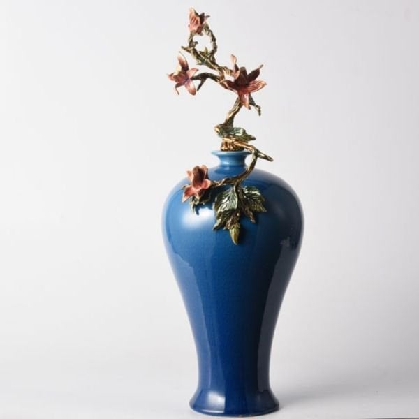 Lamedore  Vase  Shape Blue Small Decor  21X19X55 CM