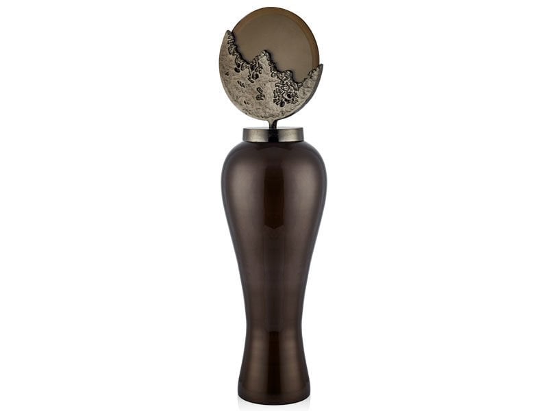 Glass Dust Glass Bottle  110 cm Large ( Antik Kahve )