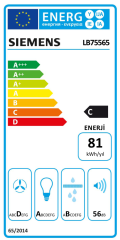 Siemens LB75565 Gömme Aspiratör