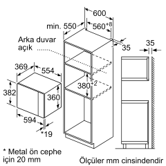 Siemens BE555LMS0 Ankastre Mikrodalga