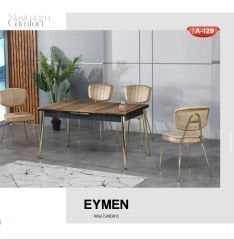EYMEN 80*130 CEVİZ - ANTRASİT GOLD AYKMASA / EYMEN KAHVE SANDALYE