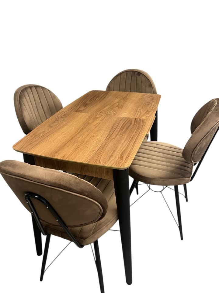 VENÜS 60X100 CEVİZ TAKIM AHTAPOT SANDALYE