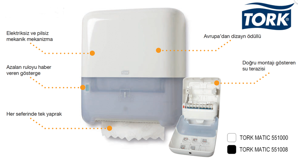 Tork Matic Autocut Manuel Havlu Dispenseri Beyaz