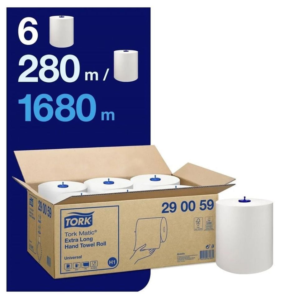 Tork Matic Hareketli Havlu Universal 280 Metre 6 Rulo