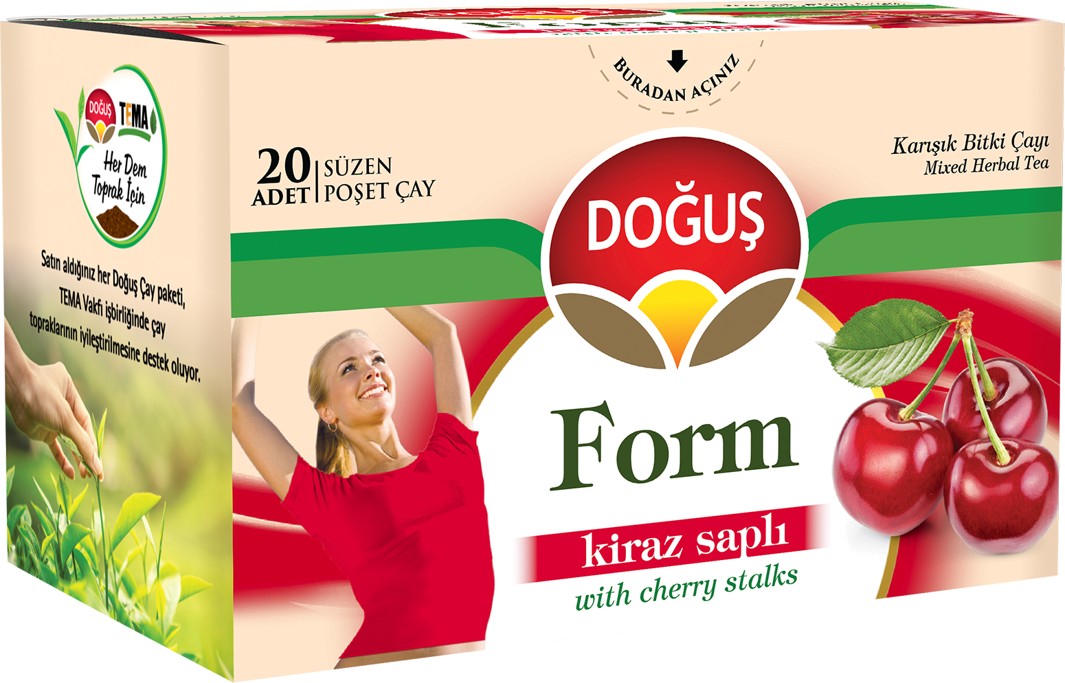 Doğuş Form Çayı Kiraz Saplı 20 li