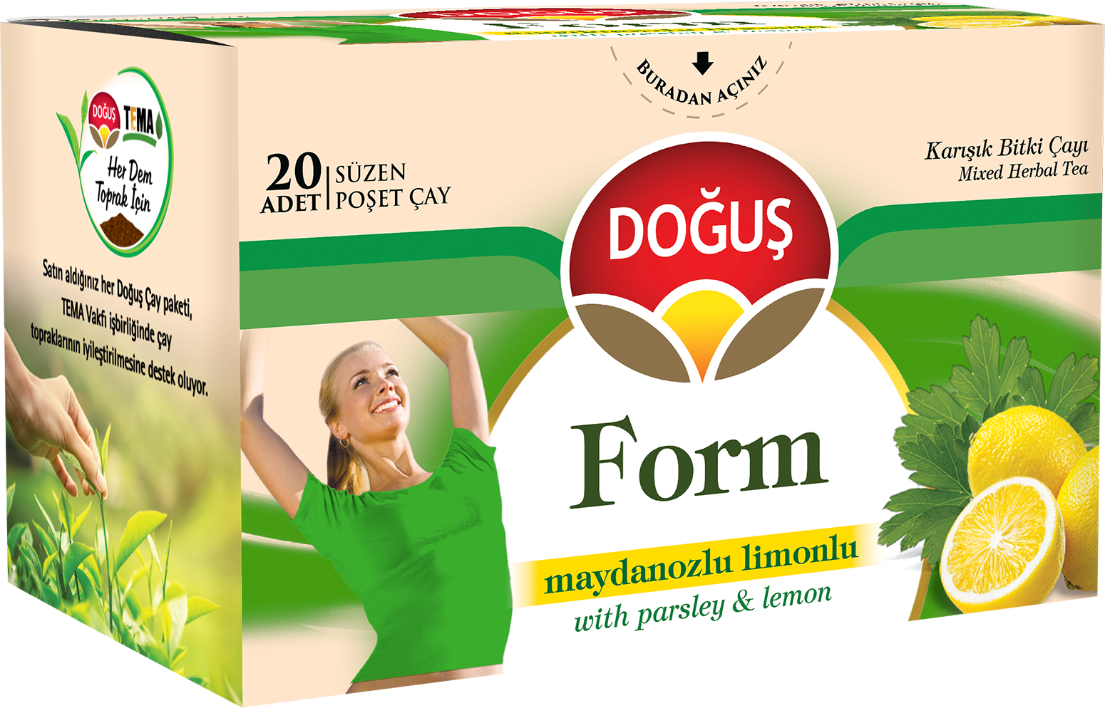 Doğuş Form Çayı Maydanozlu Limonlu 20 li