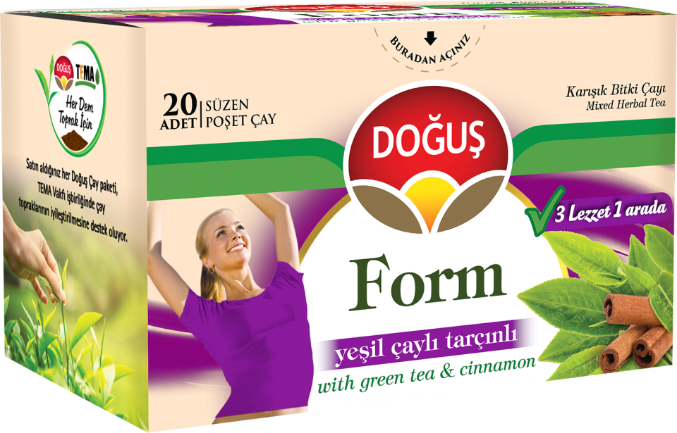 Doğuş Form Çayı Yeşil Çaylı Tarçınlı 20 li