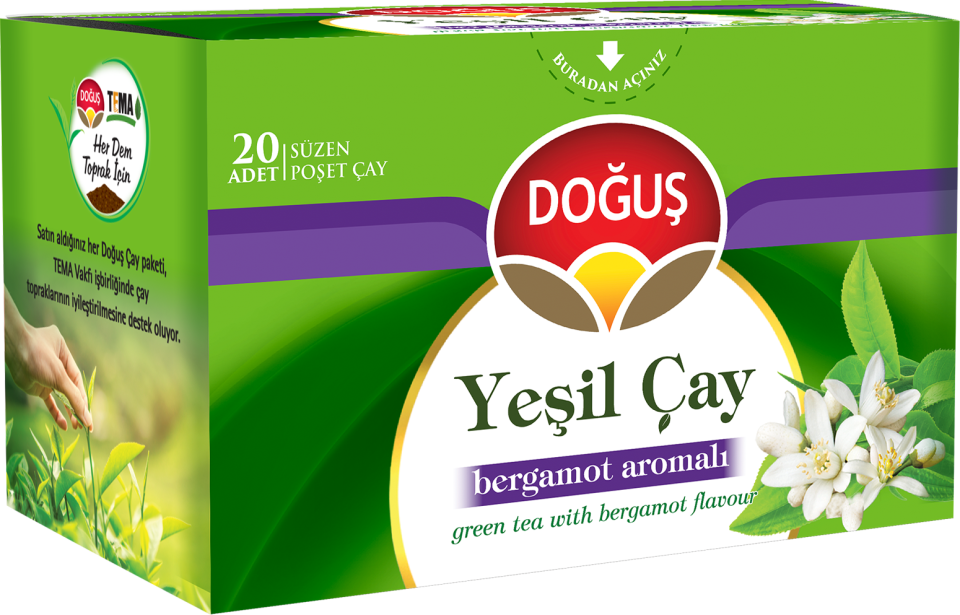 Doğuş Yeşil Çay Bergamot Aromalı 20 li