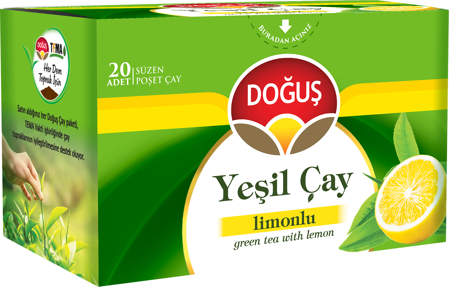 Doğuş Yeşil Çay Limonlu 20 li