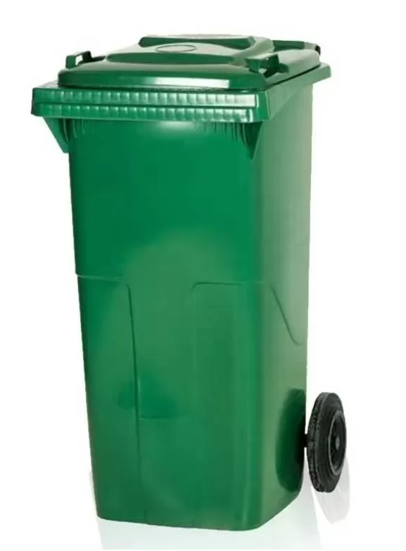 120 Litre Plastik Çöp Konteyneri Yeşil