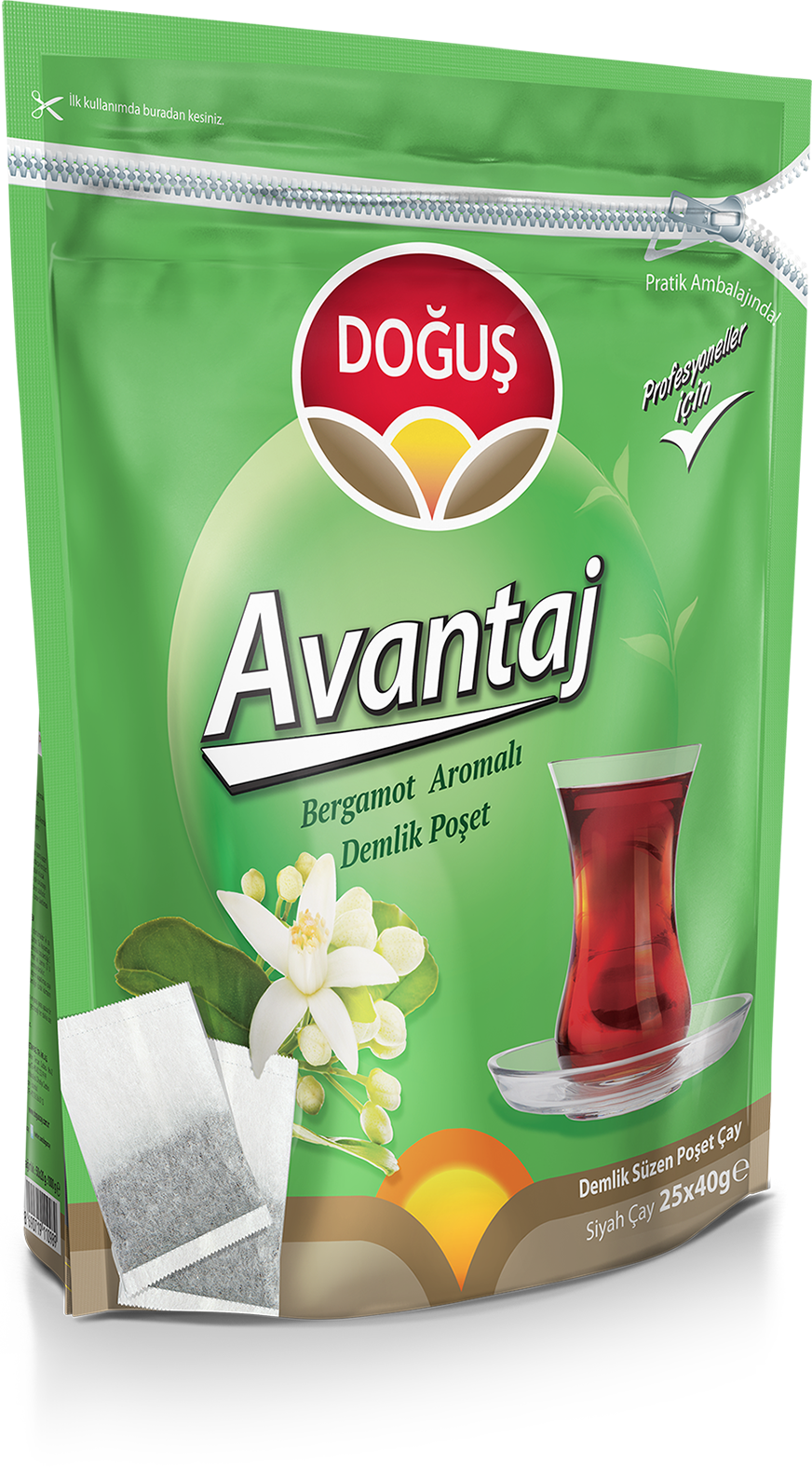 Doğuş Avantaj Bergamot Aromalı Demlik Poşet Çay 25x40gr