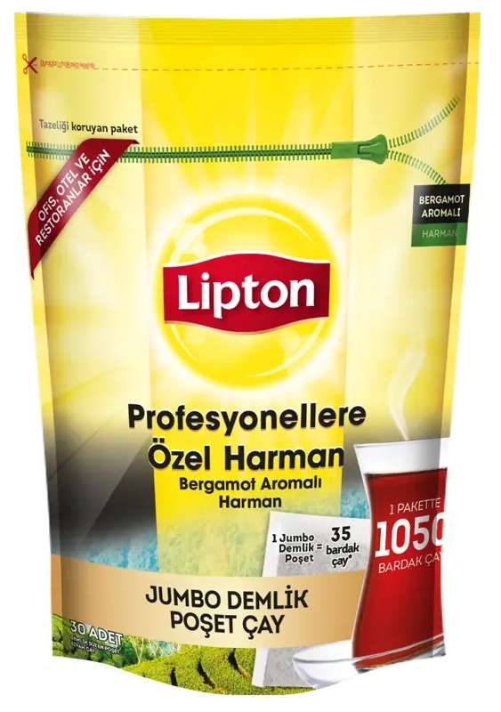 Lipton Profesyonellere Özel Jumbo Demlik Poşet Çay Bergamotlu 30 lu