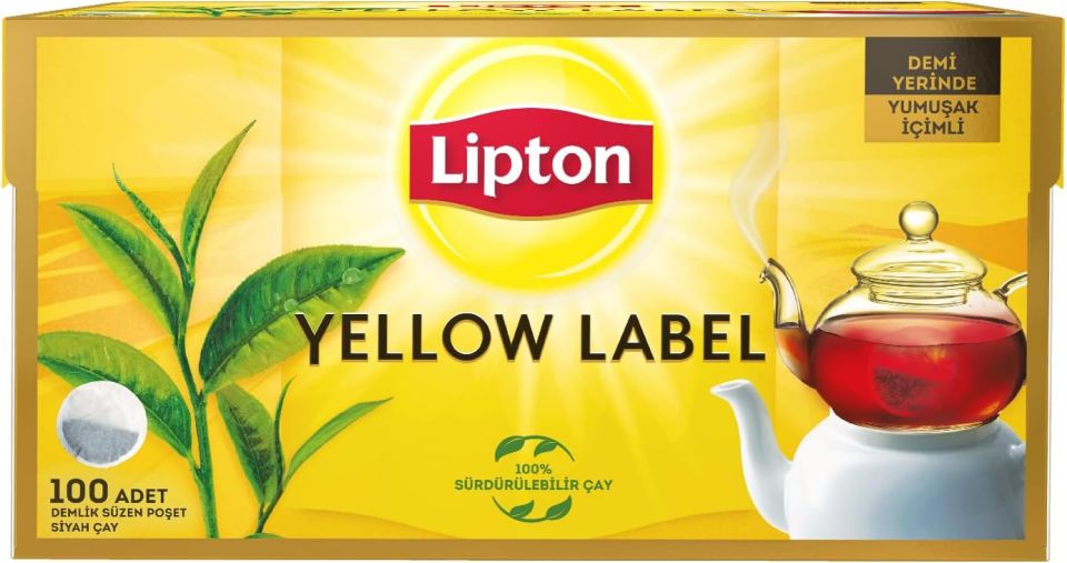 Lipton Yellow Label Demlik Poşet Çay 100 lü