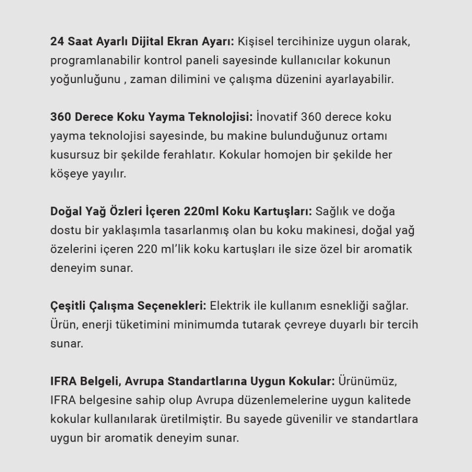 Carpex A1 Pro 900 Geniş Alan Koku Makinesi