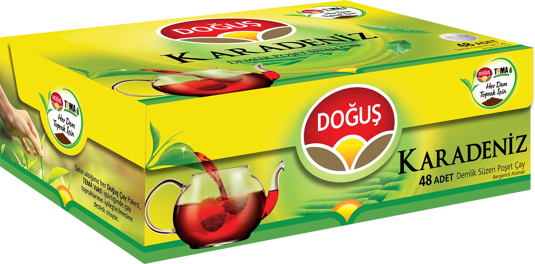 Doğuş Karadeniz Demlik Poşet Çay Bergamotlu 48x3.2gr