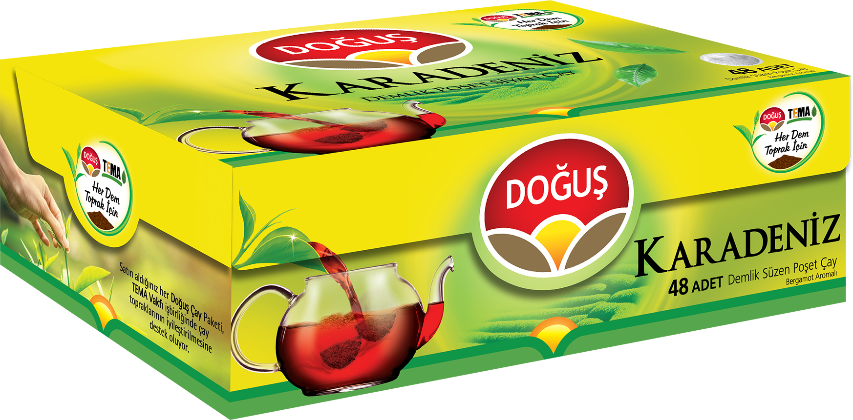 Doğuş Karadeniz Demlik Poşet Çay Bergamotlu 48x3.2gr
