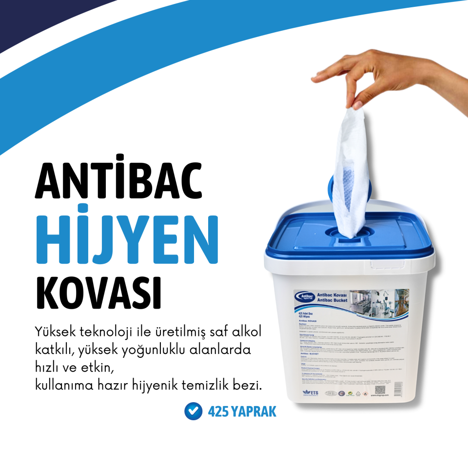 Antibac Alkol Bazlı Hijyen Kovası 425 yaprak