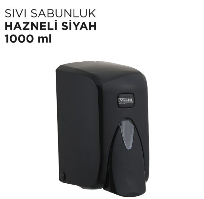 Vialli Sıvı Sabun Aparatı Siyah 1000 ml