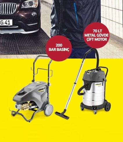 Karcher HD 9/20-4M Classic Basınçlı Yıkama Makinesi + Karcher NT 70/2 ME Classic Islak-Kuru Elektrikli Süpürge