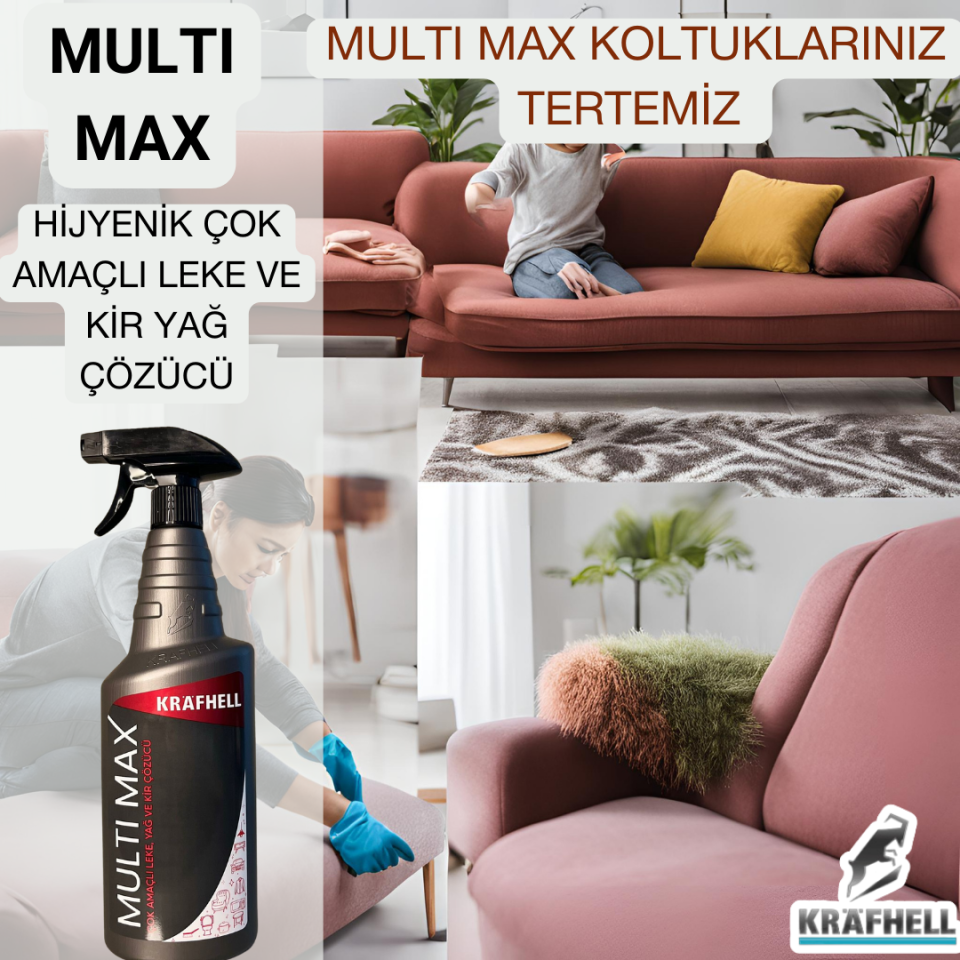 KRAFHELL Multimax Hijyenik Çok Amaçlı Leke Ve Yağ Kir Çözücü 750 ml