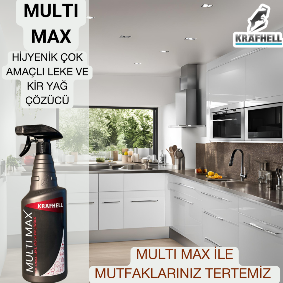 KRAFHELL Multimax Hijyenik Çok Amaçlı Leke Ve Yağ Kir Çözücü 750 ml