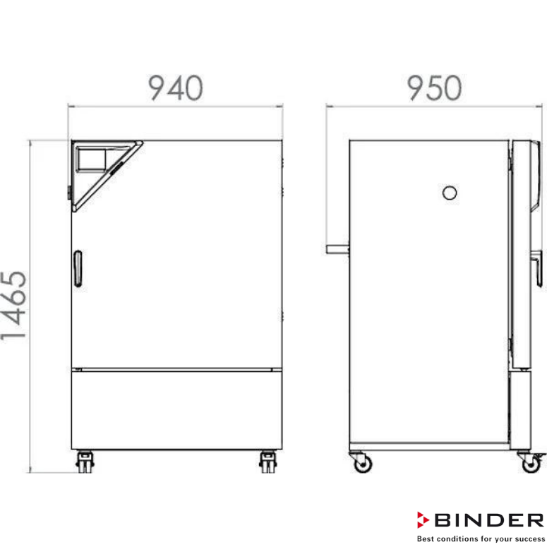 Binder  İklİmlendirme Test Kabini KMF 240- 247 Litre -10°C ... +100°C / 10 % ... 98 % Rh