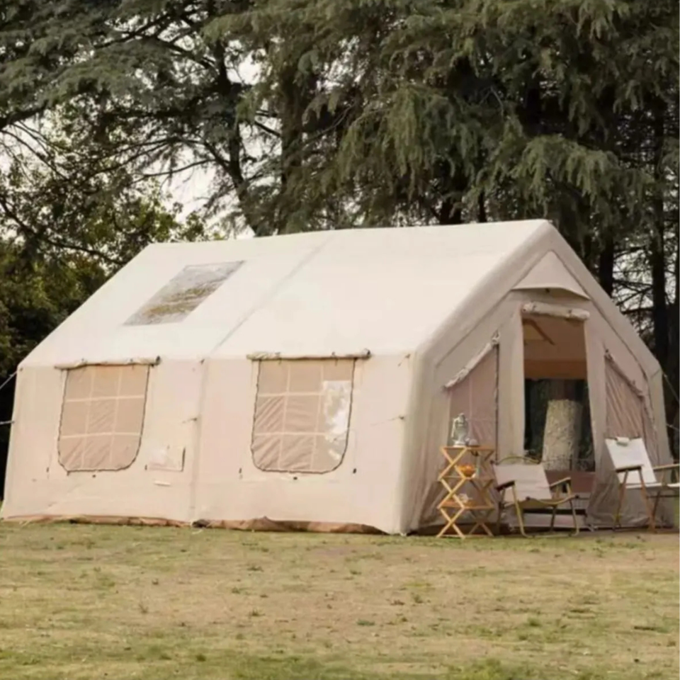 10 Kişilik 4 Mevsim Şişme Kamp Çadırı + Duş ve Giyinme Çadırı