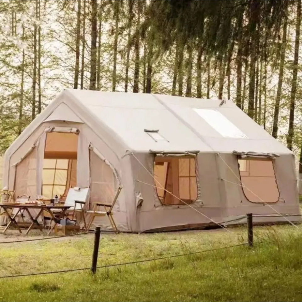 10 Kişilik 4 Mevsim Şişme Kamp Çadırı + Duş ve Giyinme Çadırı